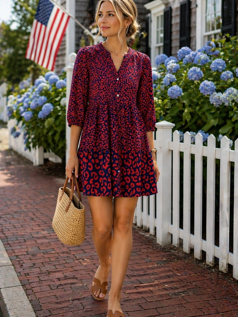 Vineyard Vines Leopard Print Dress XXS Red Navy Resort Preppy NWT